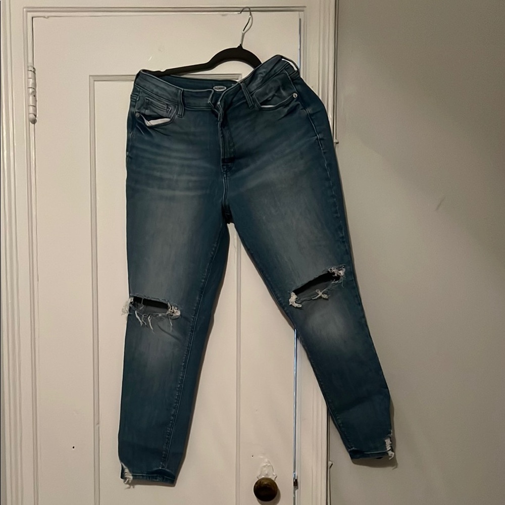 Old Navy Distressed Blue Jeans